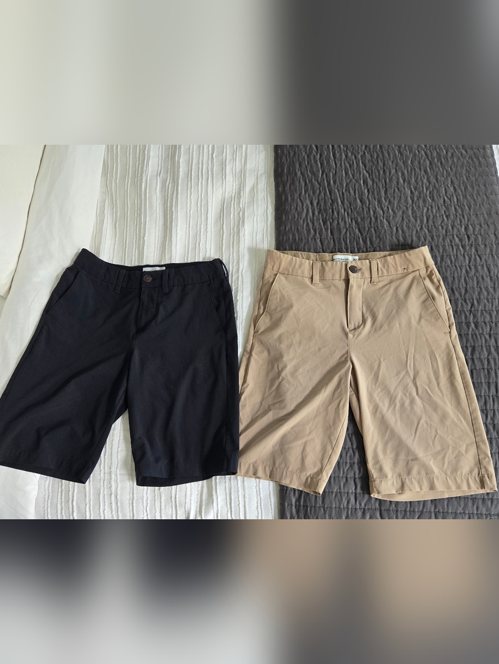 Abercrombie Kids Chino Short, black and beige, size 13/14 regular
